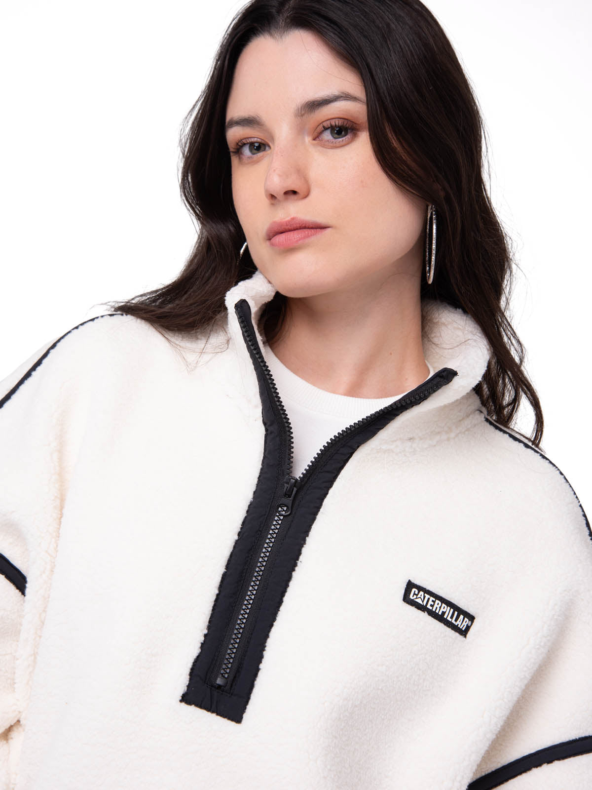 Polar ML Relaxed Half Zip Blanco – CAT Chile – CAT | Tienda