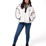Polar Manga Larga Mujer RELAXED HALF ZIP Blanco Cat