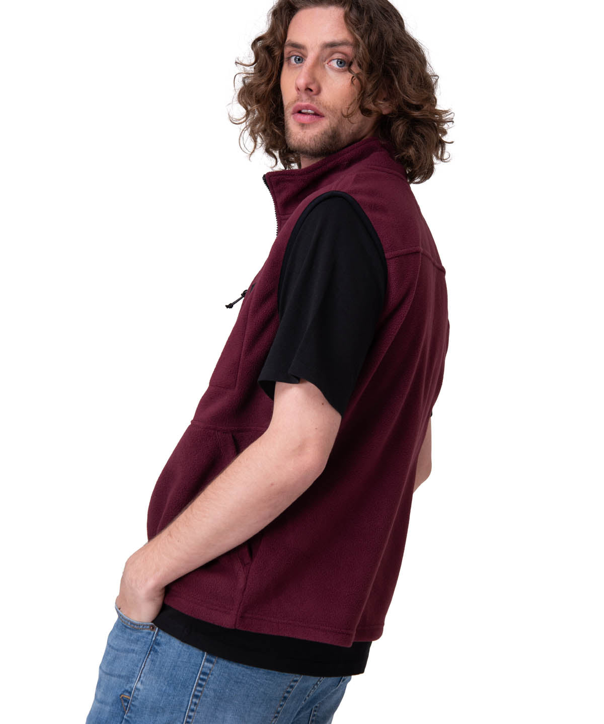 Polar Hombre Microfleece Vest Morado