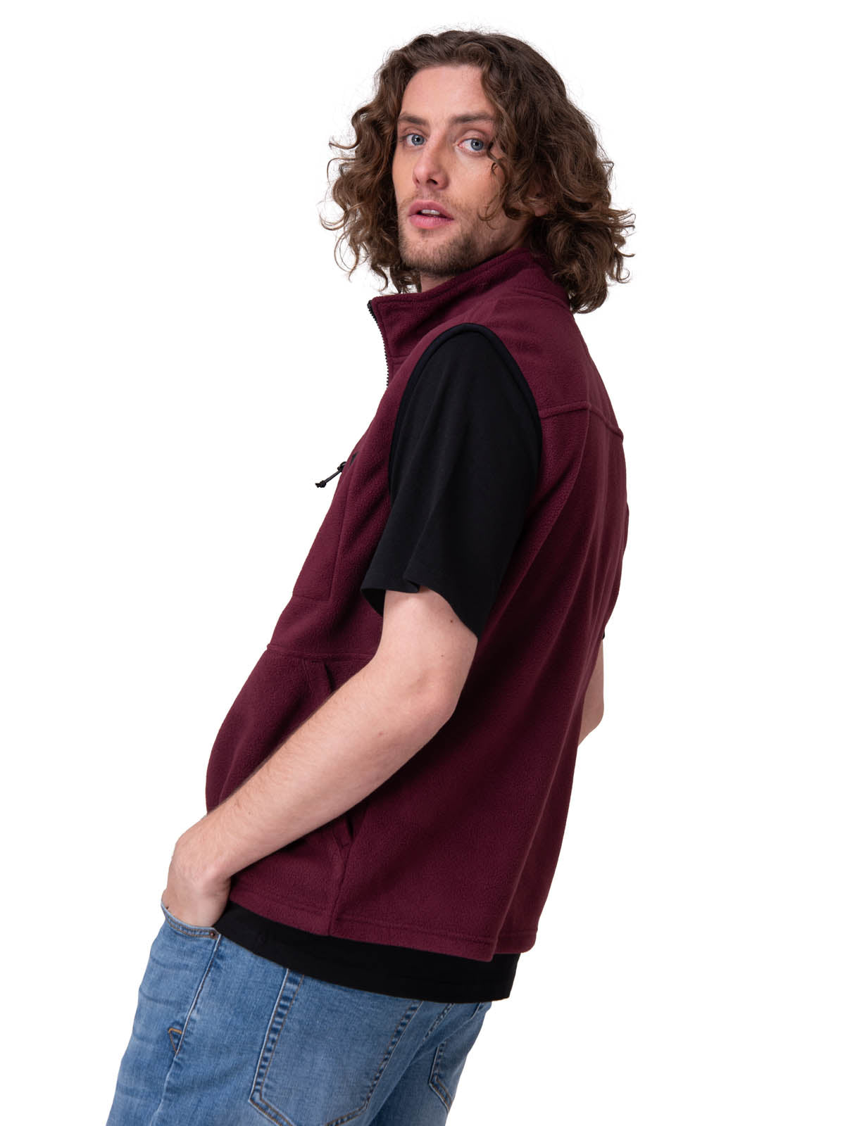 Polar Hombre Microfleece Vest Morado