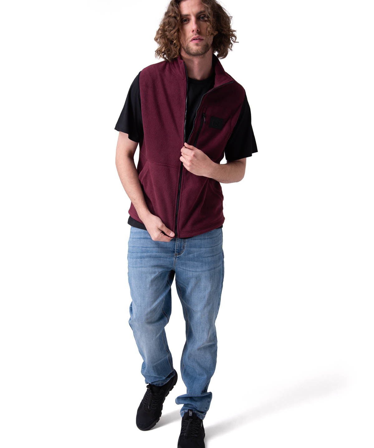 Polar Hombre Microfleece Vest Morado