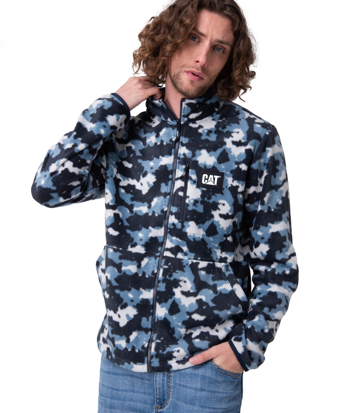 Polar Hombre Microfleece Full Zip Azul