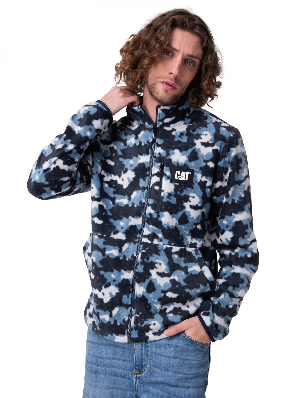 Polar Hombre Microfleece Full Zip Azul