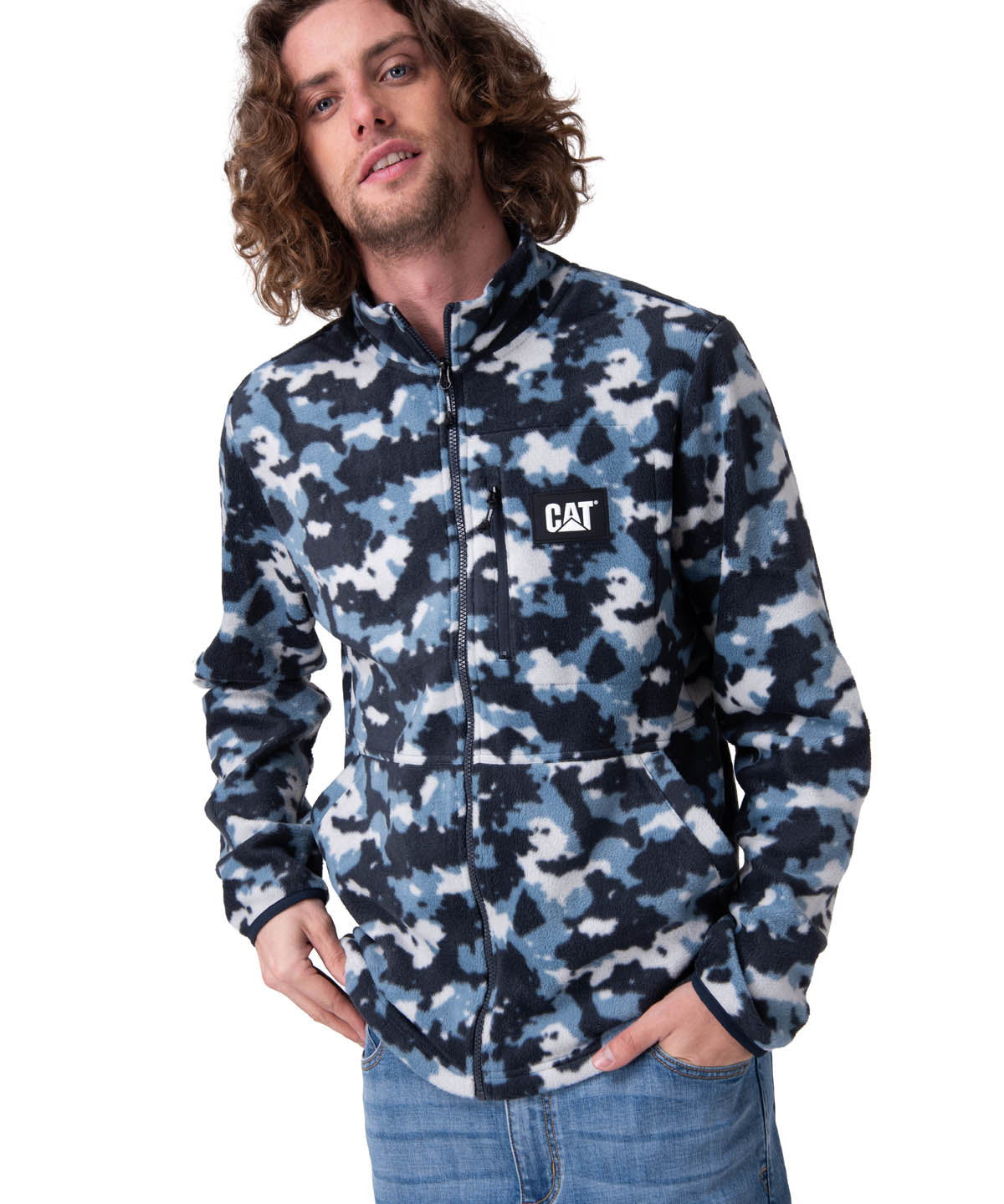 Polar Hombre Microfleece Full Zip Azul
