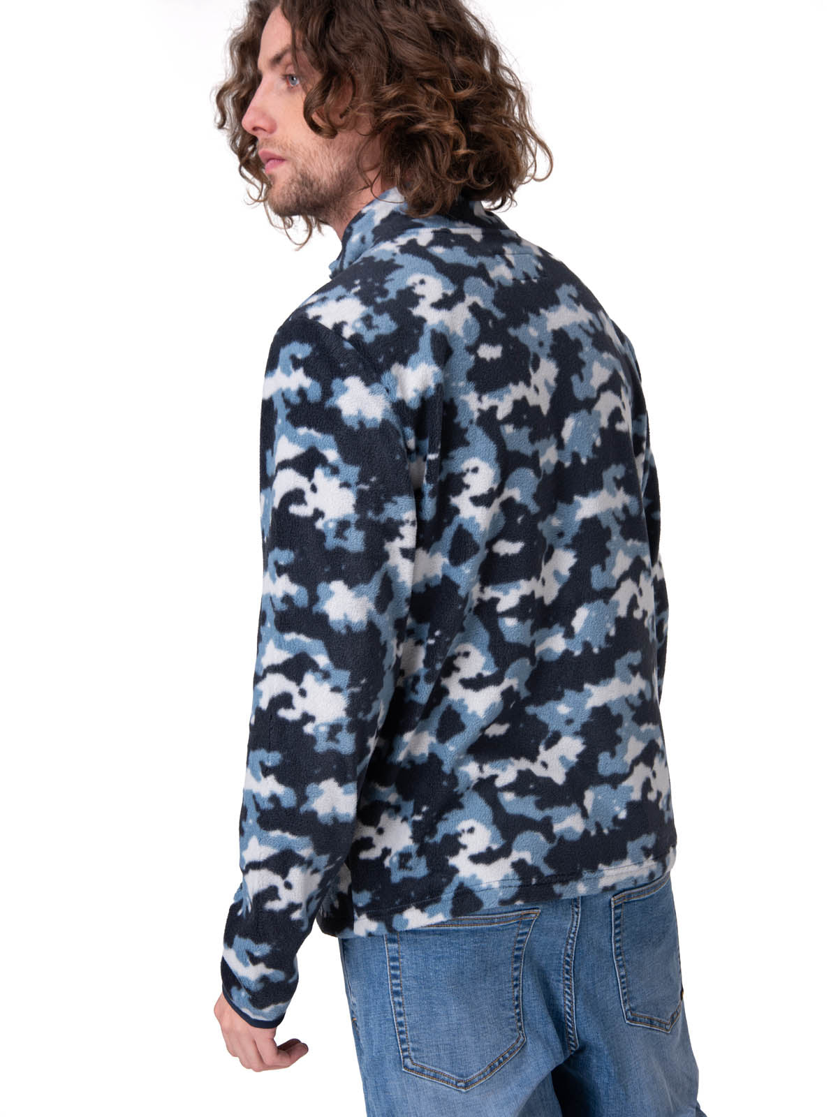 Polar Hombre Microfleece Full Zip Azul