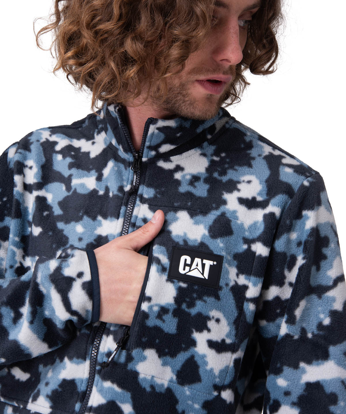 Polar Hombre Microfleece Full Zip Azul