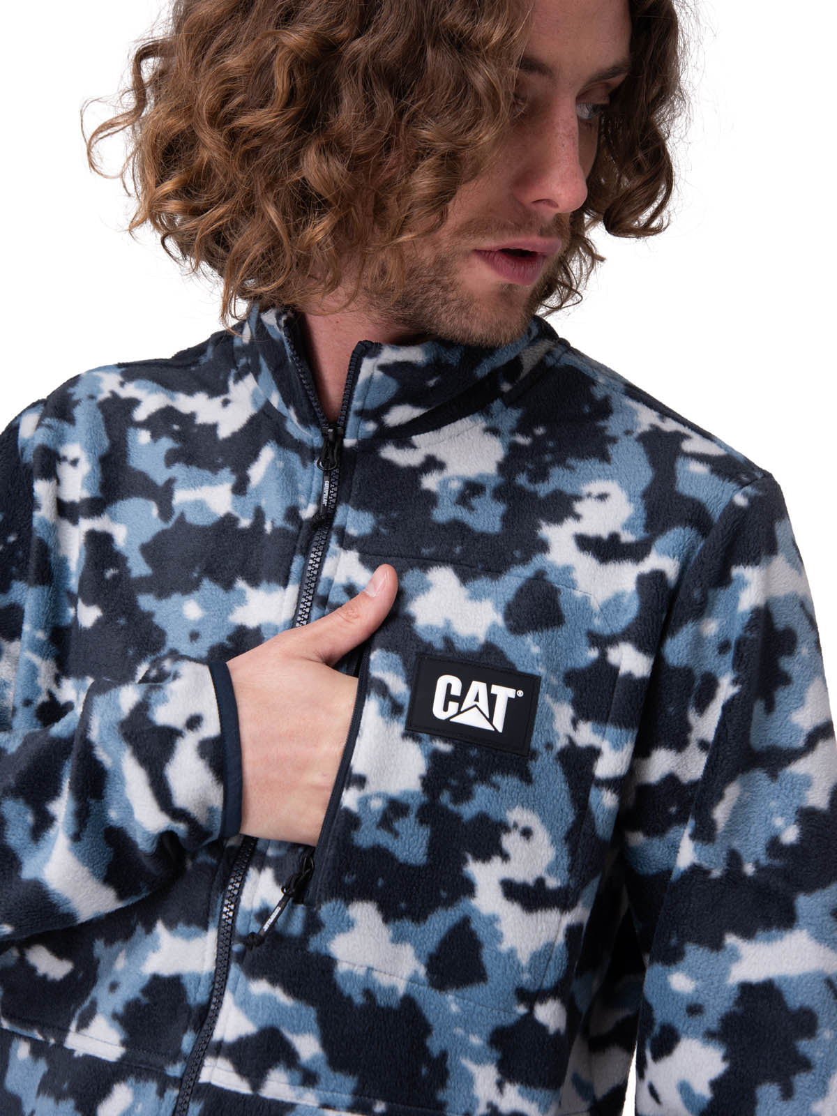 Polar Hombre Microfleece Full Zip Azul
