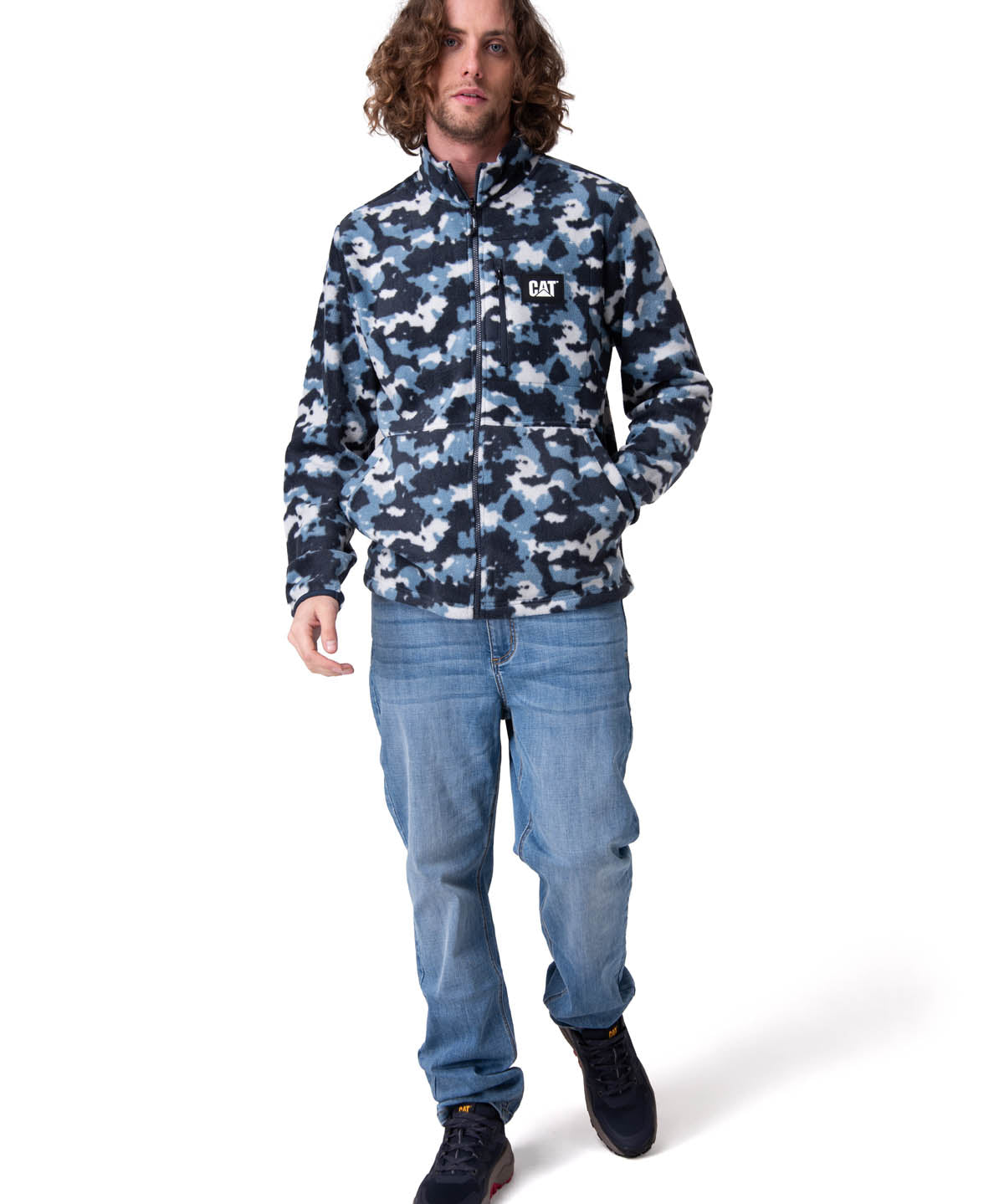 Polar Hombre Microfleece Full Zip Azul