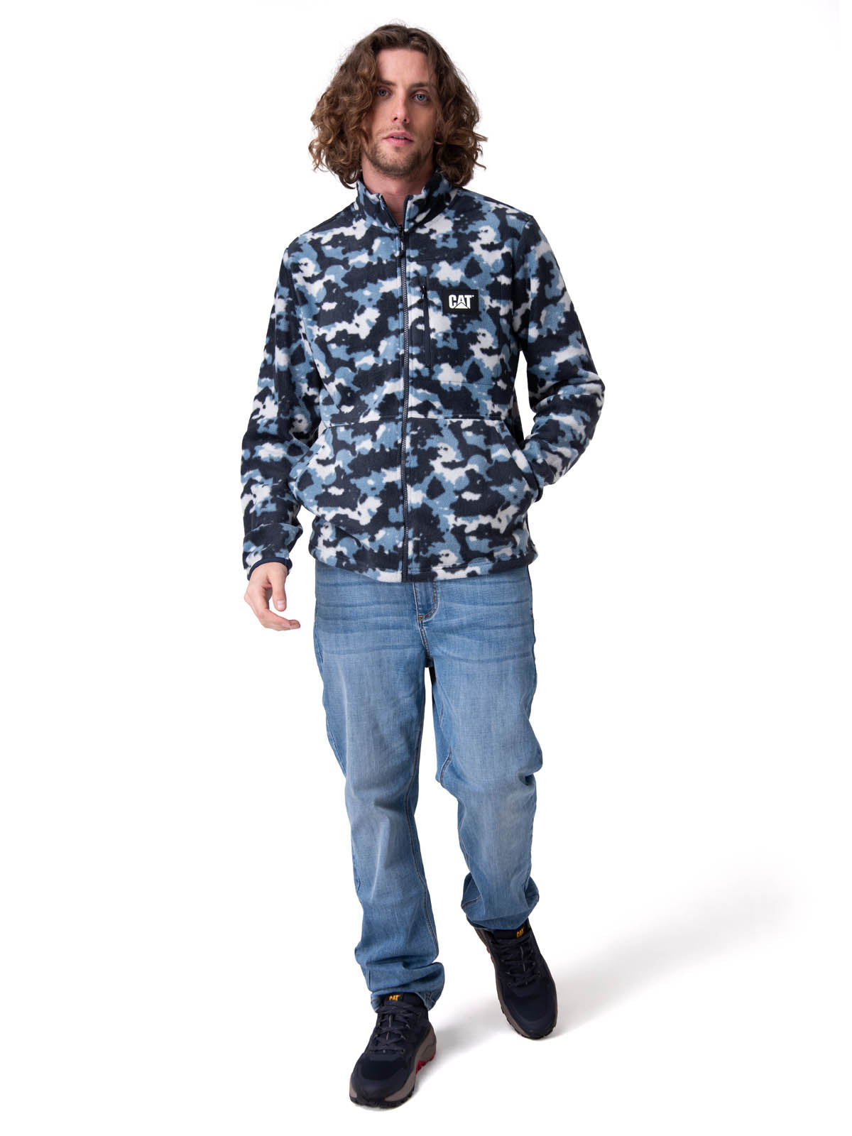 Polar Hombre Microfleece Full Zip Azul