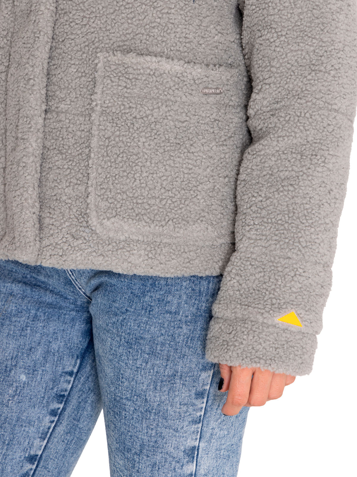 Polar Casual Mujer Insulated Full Zip Teddy Jacket Gris Cat