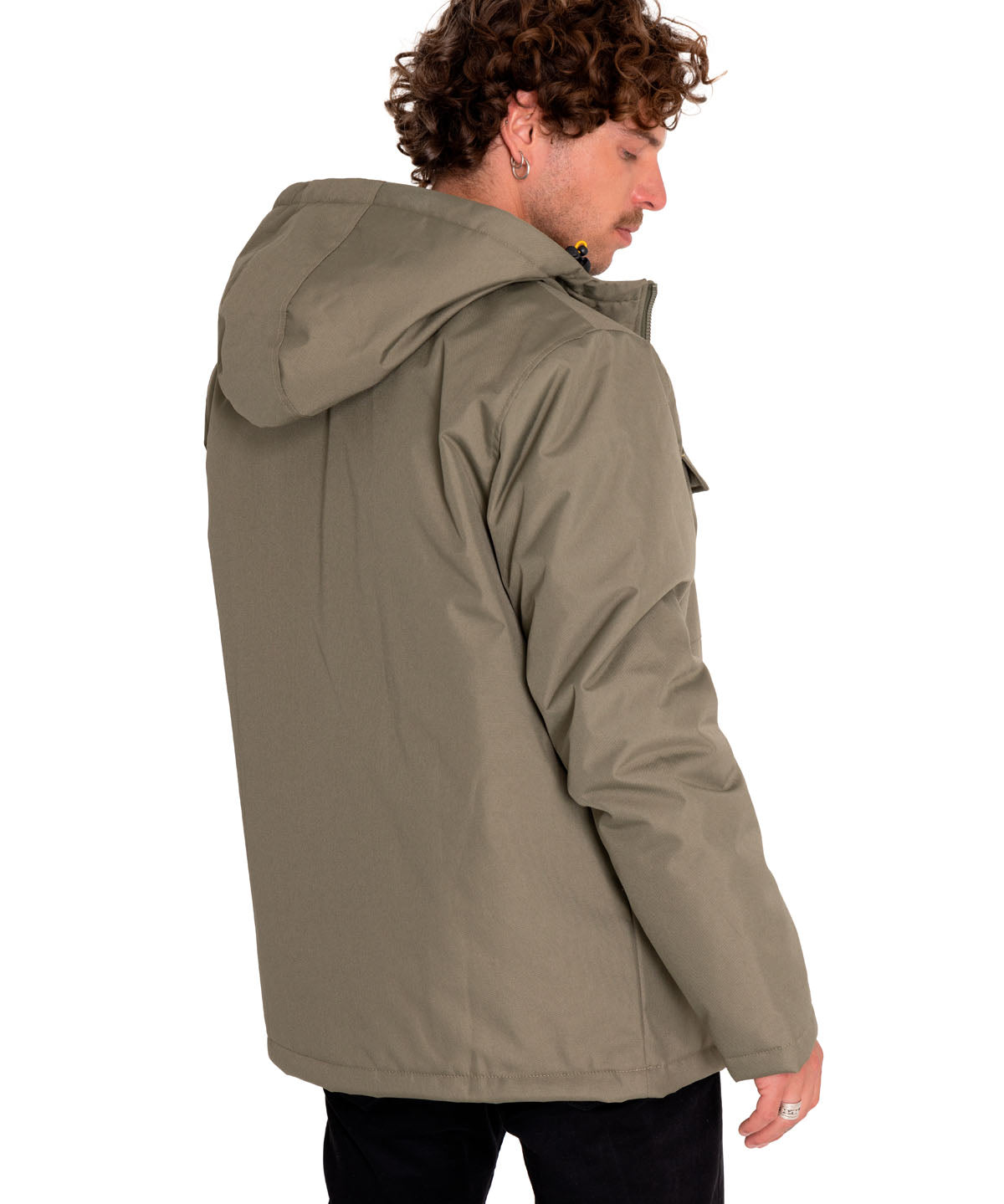 Chaqueta Casual Hombre Heavyweight Insulated Hooded Work Jacket Verde Cat