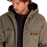 Chaqueta Casual Hombre Heavyweight Insulated Hooded Work Jacket Verde Cat