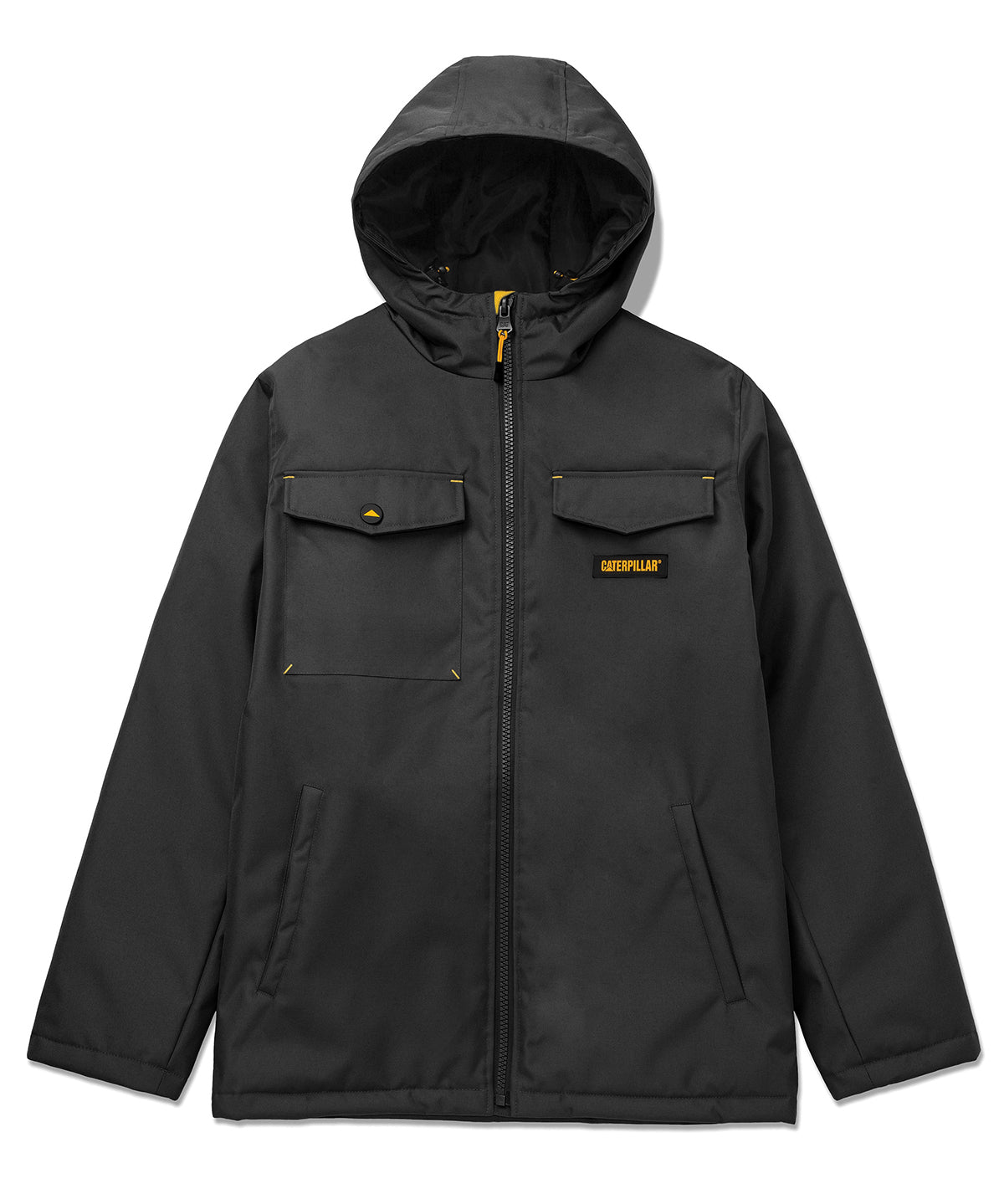 Chaqueta Hombre Heavyweight Insulated Hooded Work Negro Cat