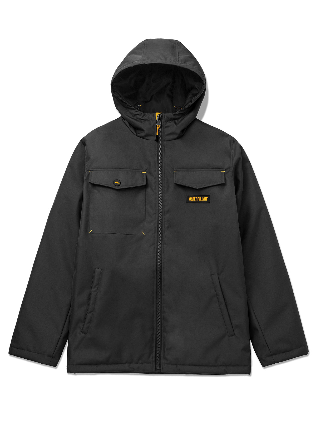 Chaqueta Hombre Heavyweight Insulated Hooded Work Negro Cat