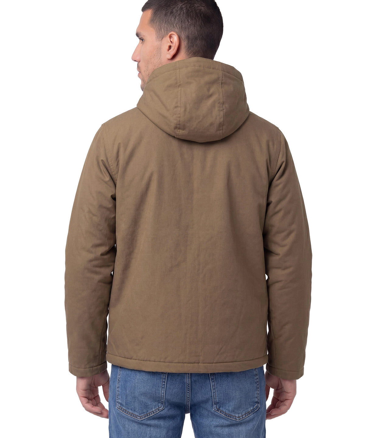 Chaqueta Hombre Heavyweight Insulated Hooded Work Café Cat