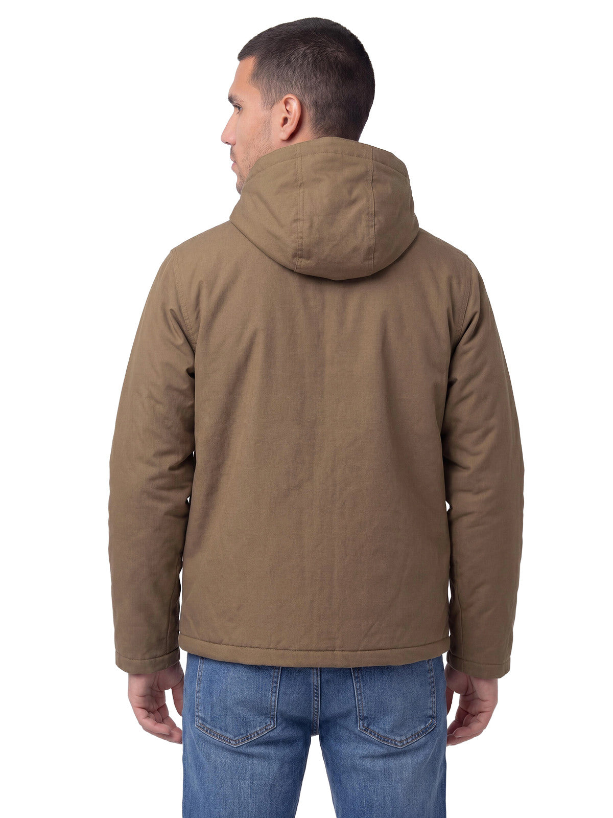 Chaqueta Hombre Heavyweight Insulated Hooded Work Café Cat