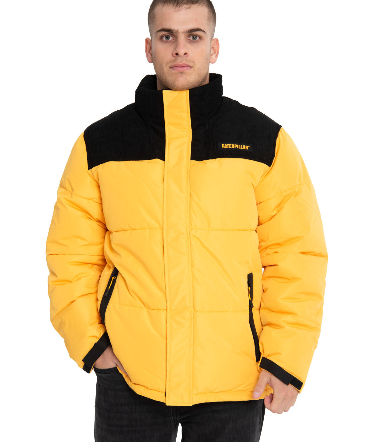 Parka Casual Hombre Heavyweight Insulated Puffer Jacket Amarillo Cat