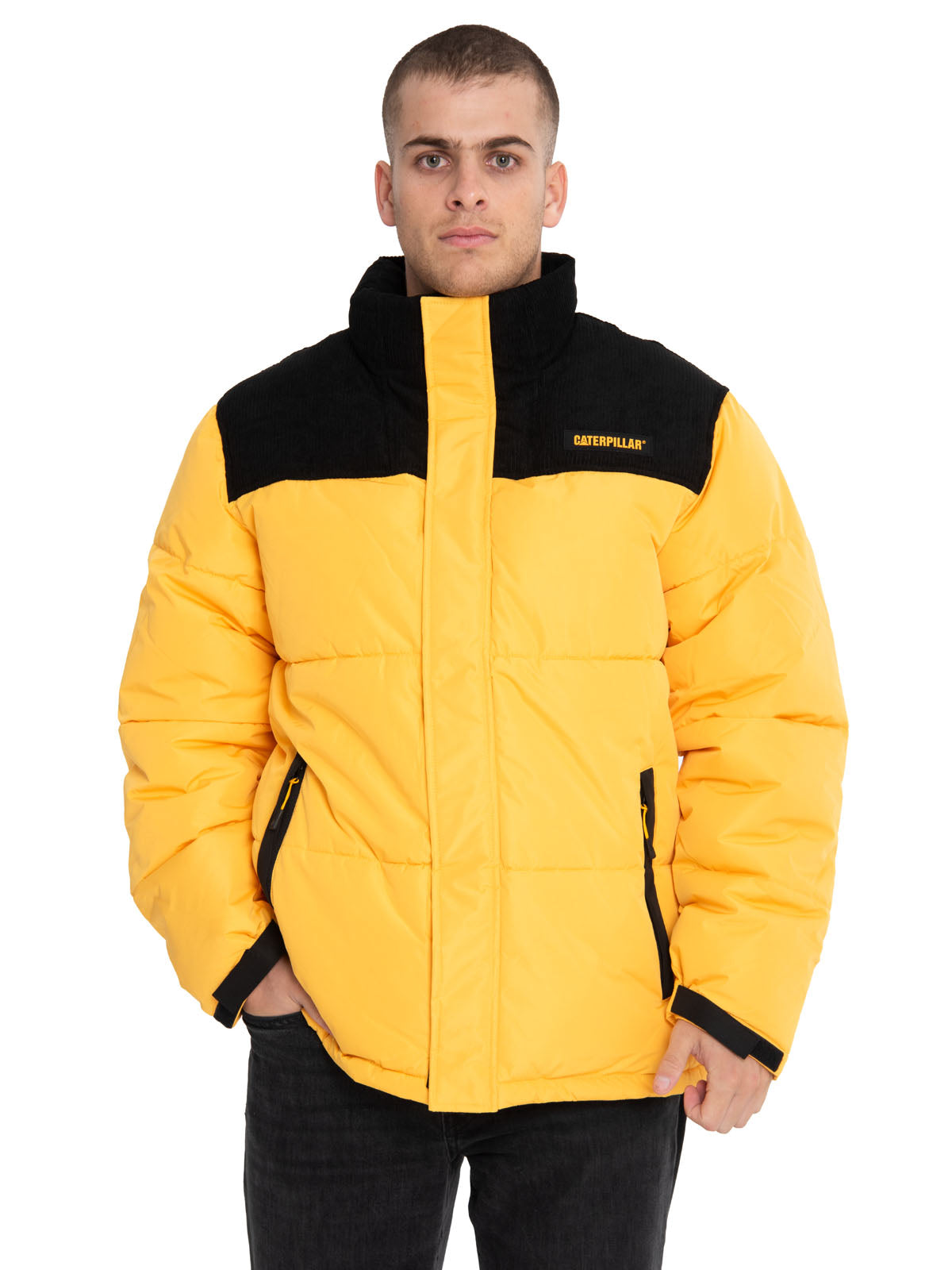Parka Casual Hombre Heavyweight Insulated Puffer Jacket Amarillo Cat