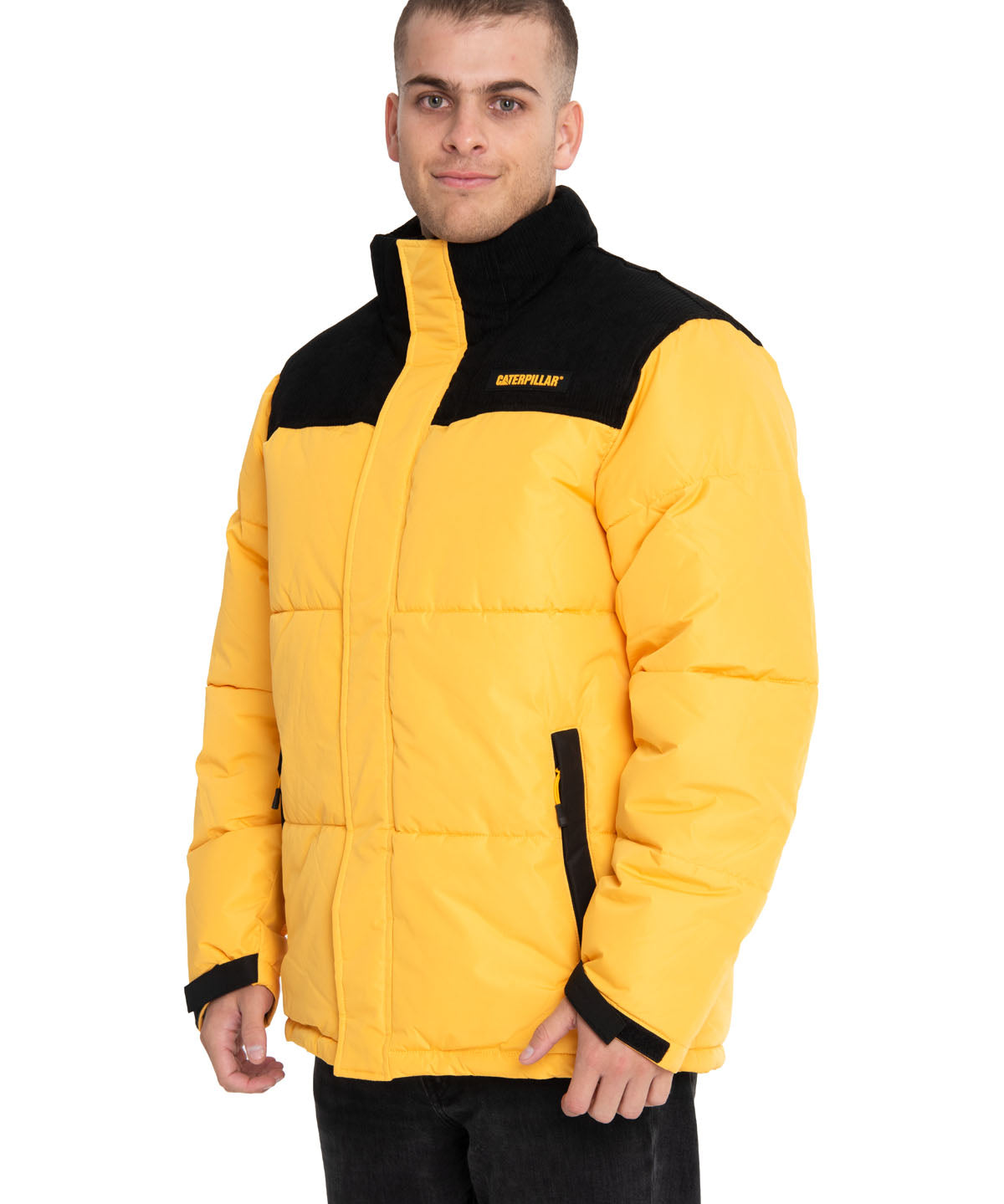 Parka Casual Hombre Heavyweight Insulated Puffer Jacket Amarillo Cat