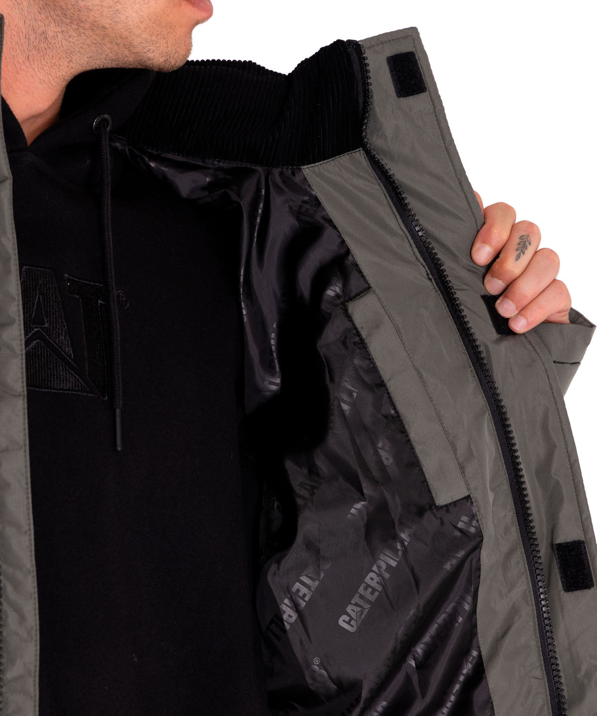 Parka Casual Hombre Heavyweight Insulated Puffer Jacket Gris Cat