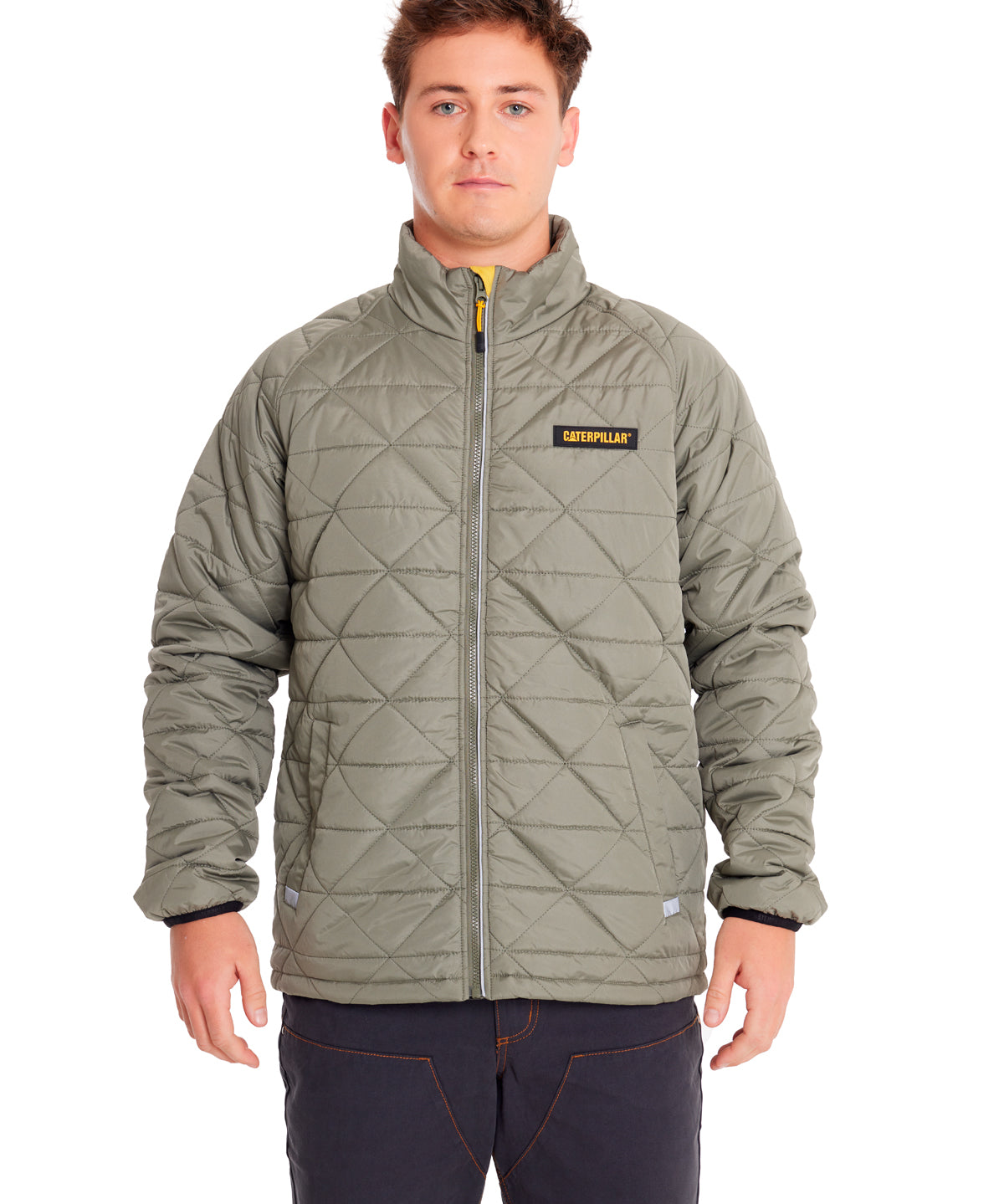 Chaqueta Casual Hombre MEDIUMWEIGHT INSULATED TRIANGLE QUILTED JACKET Verde CAT