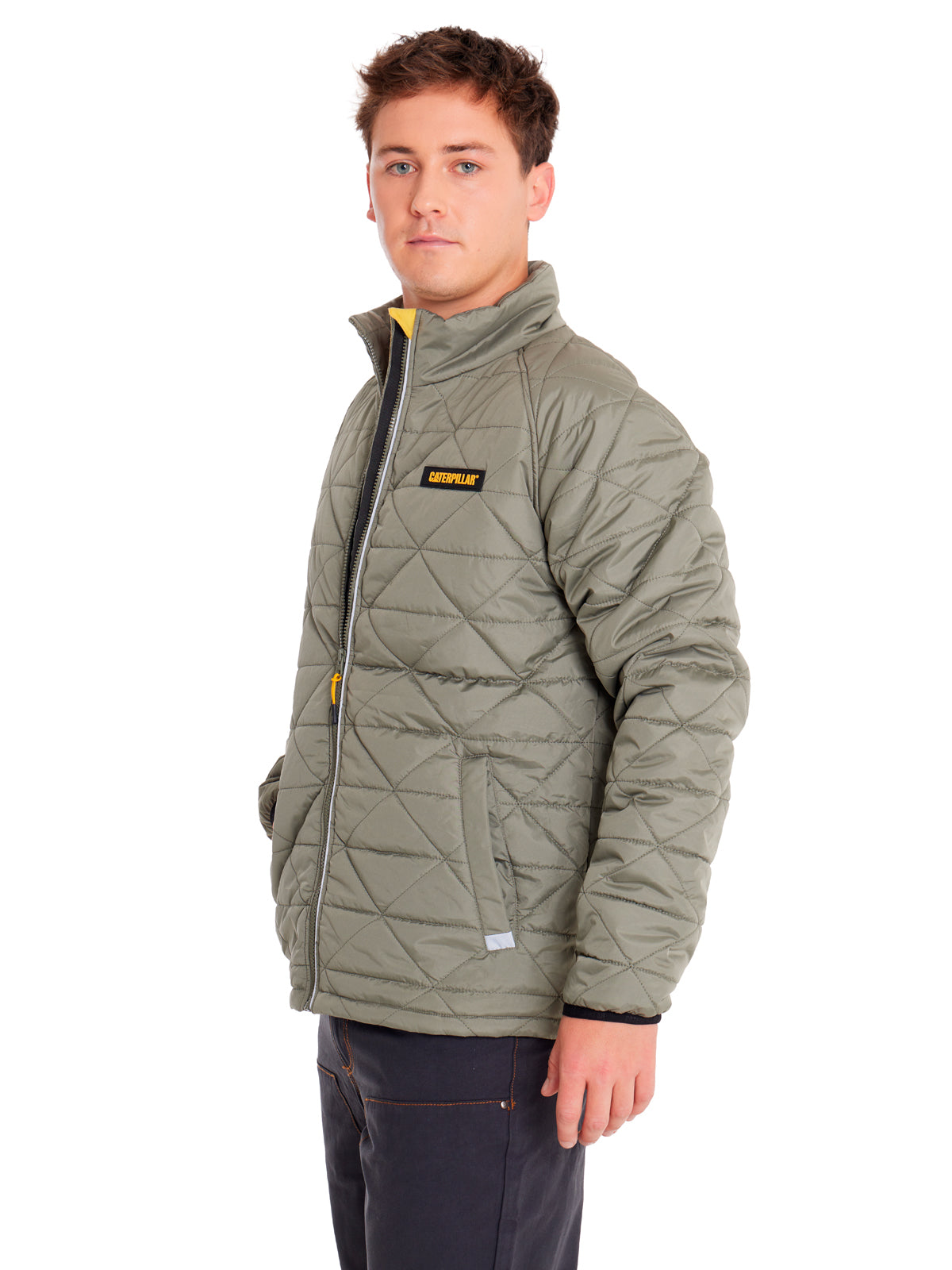 Chaqueta Casual Hombre MEDIUMWEIGHT INSULATED TRIANGLE QUILTED JACKET Verde CAT