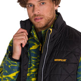 Chaqueta Sin Mangas Casual Hombre Mediumweight Insulated Triangle Quilted Vest Negro Cat