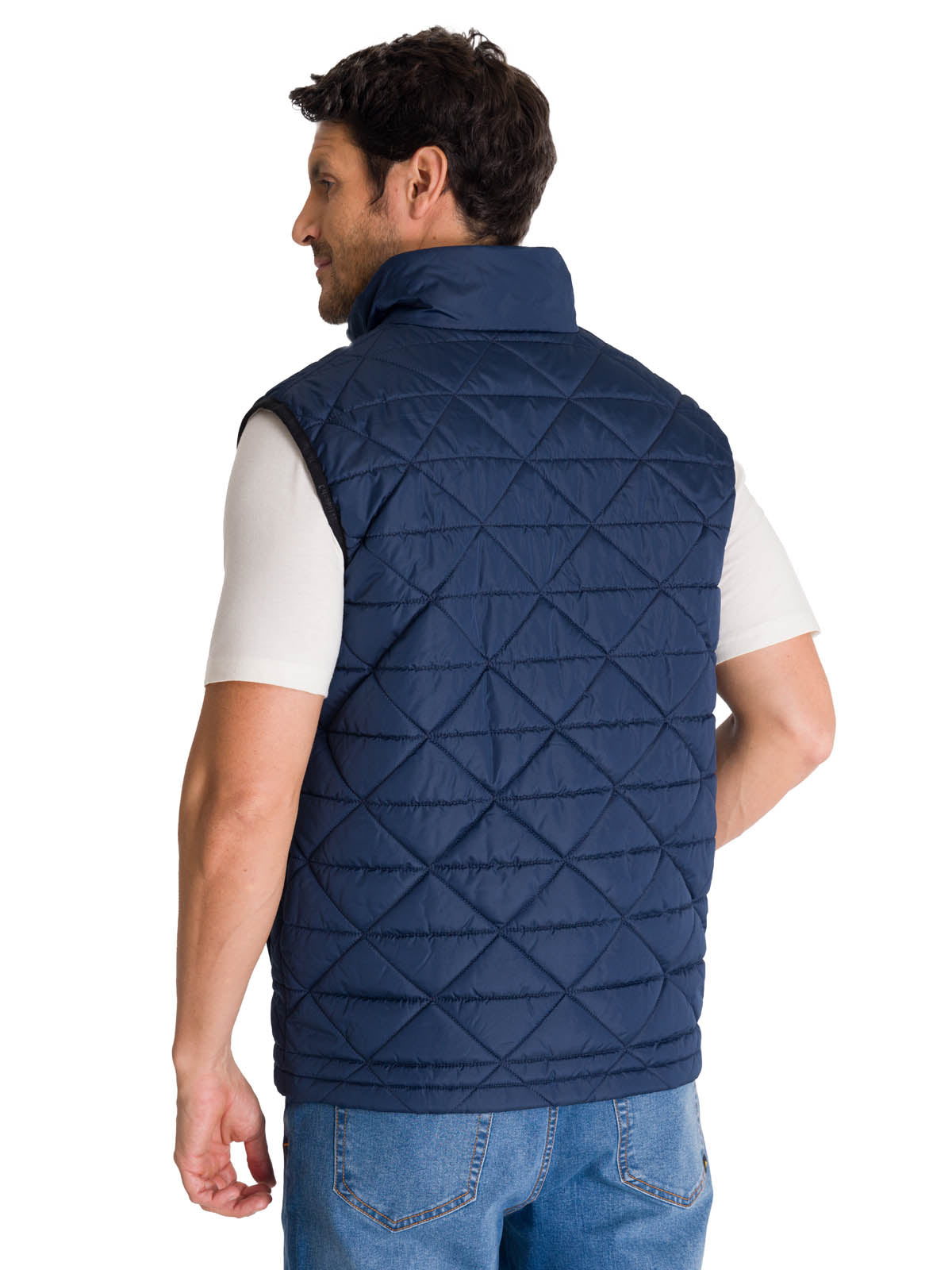 Chaqueta Sin manga Casual Hombre MEDIUMWEIGHT INSULATED TRIANGLE QUILTED VEST Azul CAT