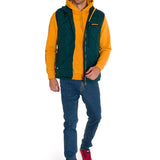 Parka Sin Mangas Hombre Mediumweight Insulated Triangle Quilted Verde Petróleo Cat