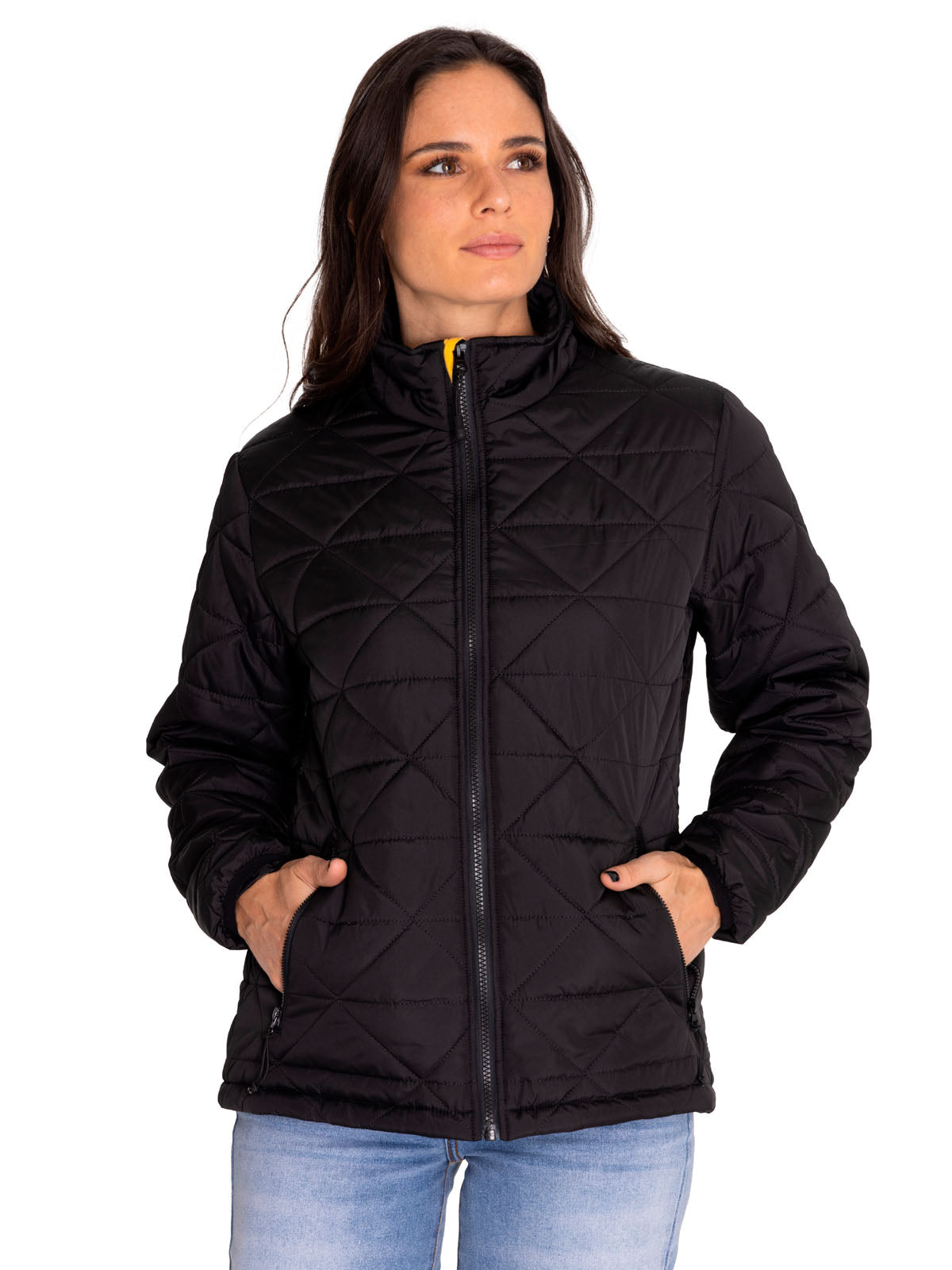 Chaqueta Casual Mujer W Mediumweight Insulated Triangle Quilted Jacket Negro Cat