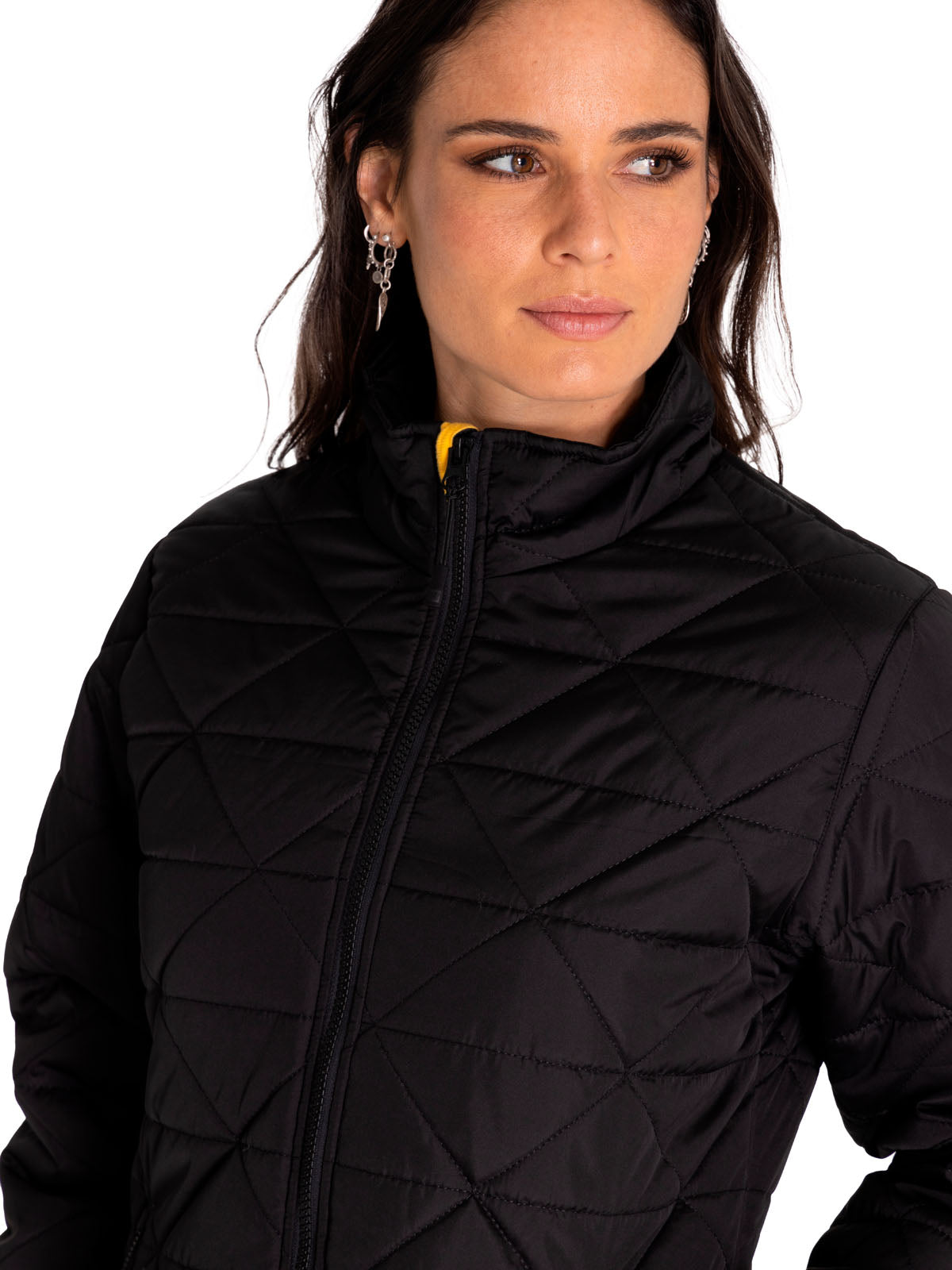 Chaqueta Casual Mujer W Mediumweight Insulated Triangle Quilted Jacket Negro Cat