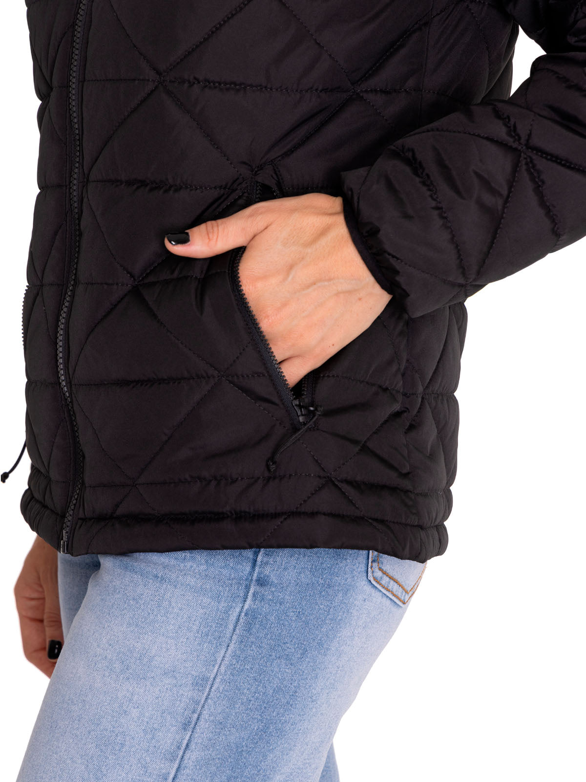 Chaqueta Casual Mujer W Mediumweight Insulated Triangle Quilted Jacket Negro Cat