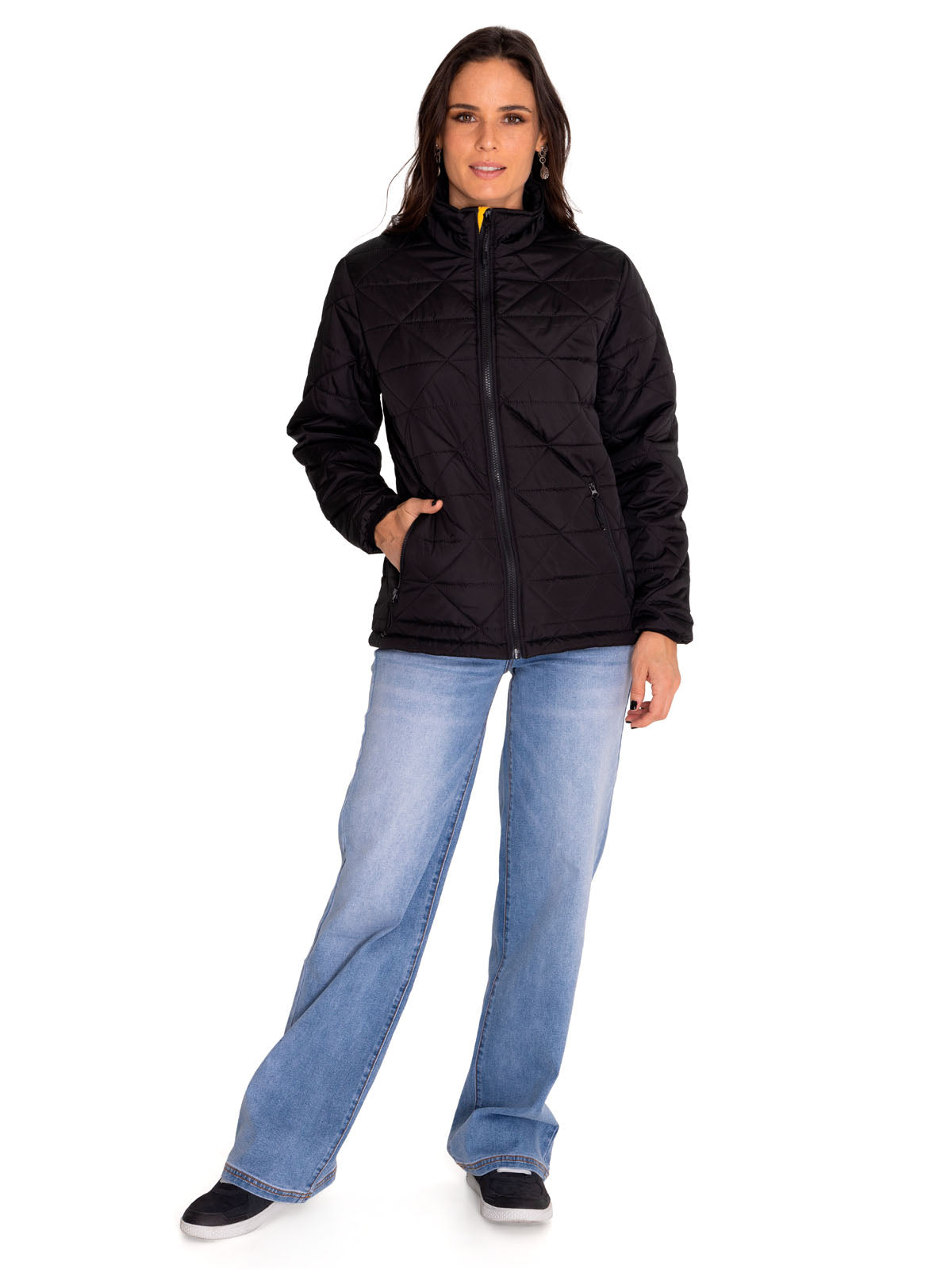 Chaqueta Casual Mujer W Mediumweight Insulated Triangle Quilted Jacket Negro Cat