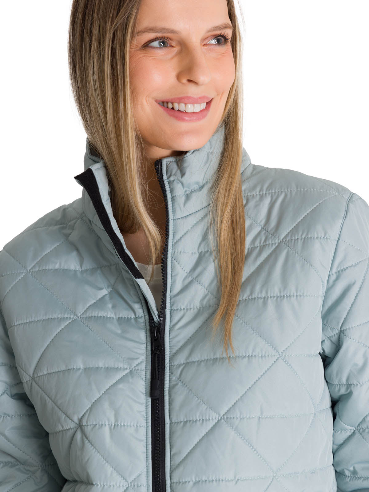 Chaqueta Mujer Triangulo Acolchado Celeste CAT