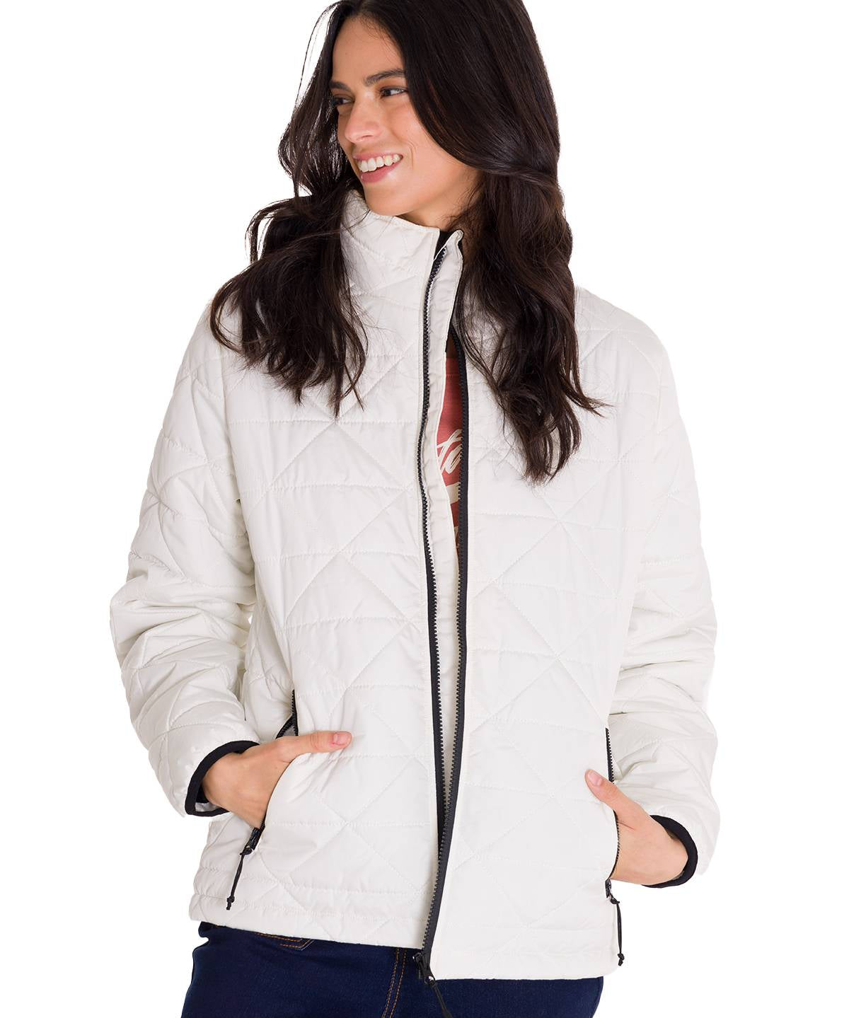Parka Manga Larga Mujer W Mediumweight Insulated Triangle Quilted Perla Cat