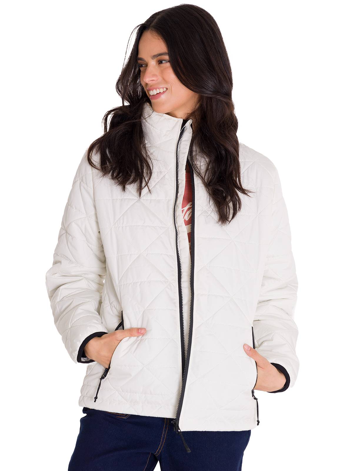 Parka Manga Larga Mujer W Mediumweight Insulated Triangle Quilted Perla Cat