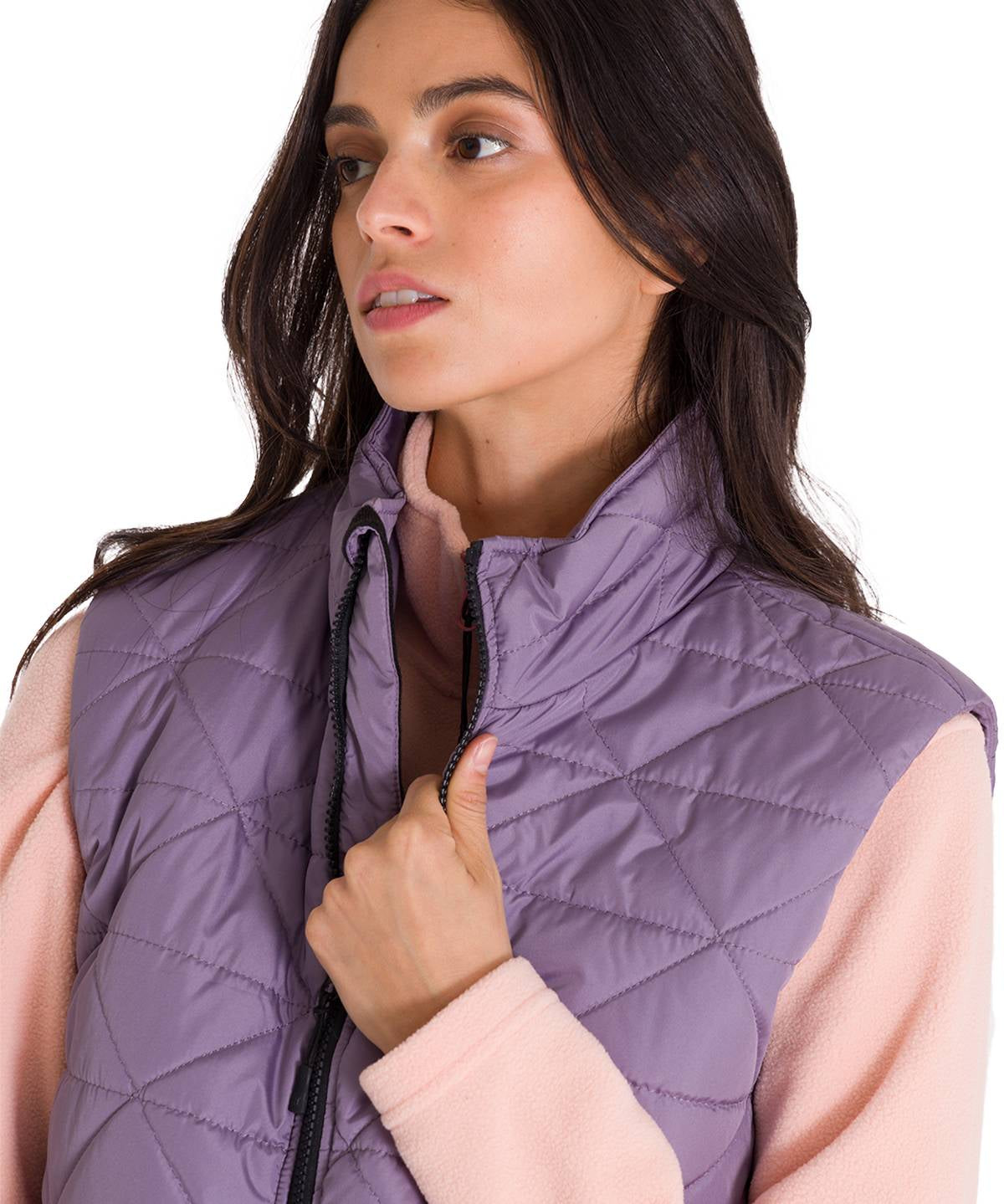 Parka Sin Mangas Mujer W Mediumweight Insulated Triangle Quilted Vest Lila Cat