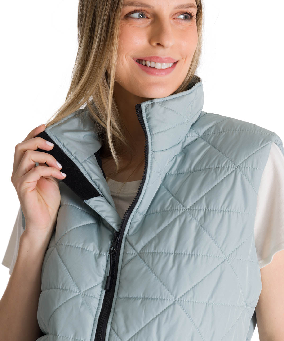 Chaqueta Sin Mangas Mujer Triangulo Acolchado Agua CAT