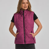 Chaqueta Sin manga Casual Mujer W MEDIUMWEIGHT INSULATED TRIANGLE QUILTED VEST Rosado CAT
