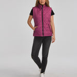 Chaqueta Sin manga Casual Mujer W MEDIUMWEIGHT INSULATED TRIANGLE QUILTED VEST Rosado CAT