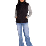 Chaqueta Sin Mangas Casual Mujer W Mediumweight Insulated Triangle Quilted Vest Negro Cat