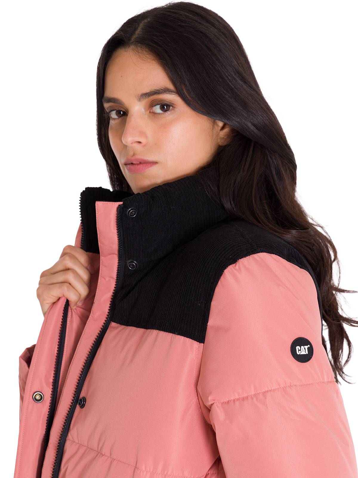 Parka Manga Larga Mujer W Heavyweight Insulated Puffer Coral Cat