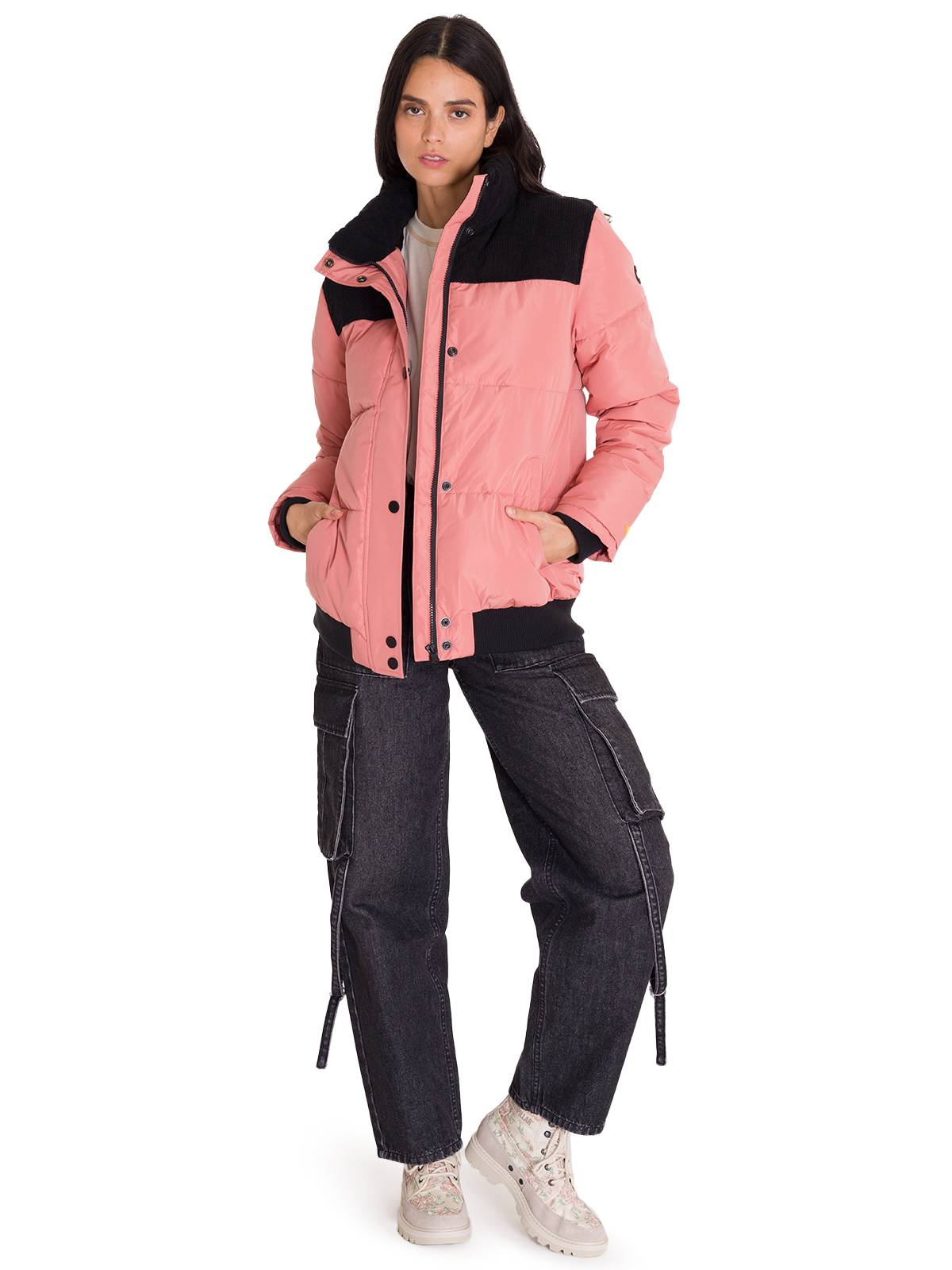 Parka Manga Larga Mujer W Heavyweight Insulated Puffer Coral Cat
