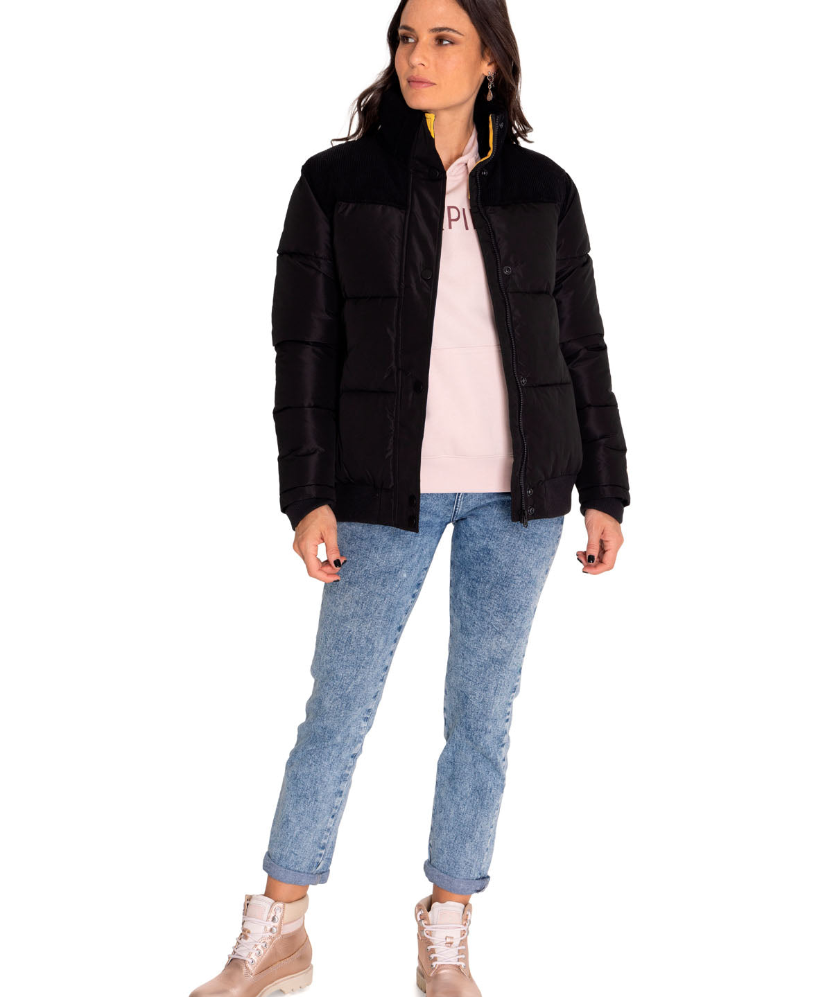 Chaqueta Casual Mujer W Heavyweight Insulated Puffer Jacket Negro Cat
