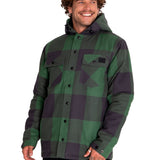 Chaqueta Casual Hombre Flannel Snap Front Lightweight Insulated Hooded Jacket Verde Cat