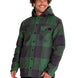 Chaqueta Casual Hombre Flannel Snap Front Lightweight Insulated Hooded Jacket Verde Cat