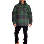 Chaqueta Casual Hombre Flannel Snap Front Lightweight Insulated Hooded Jacket Verde Cat