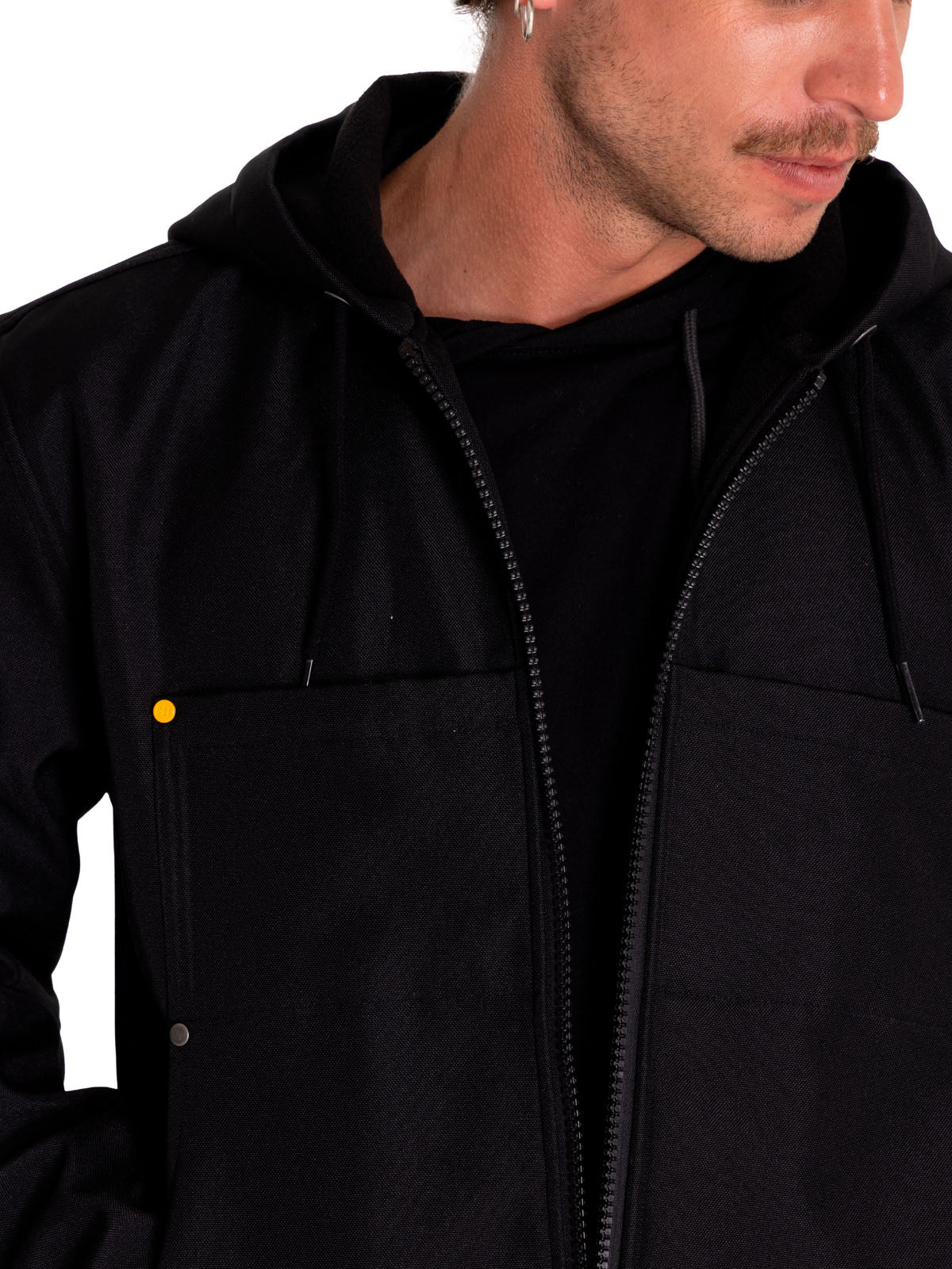 Chaqueta Casual Hombre Bonded Fleece-Lined Work Jacket Negro Cat