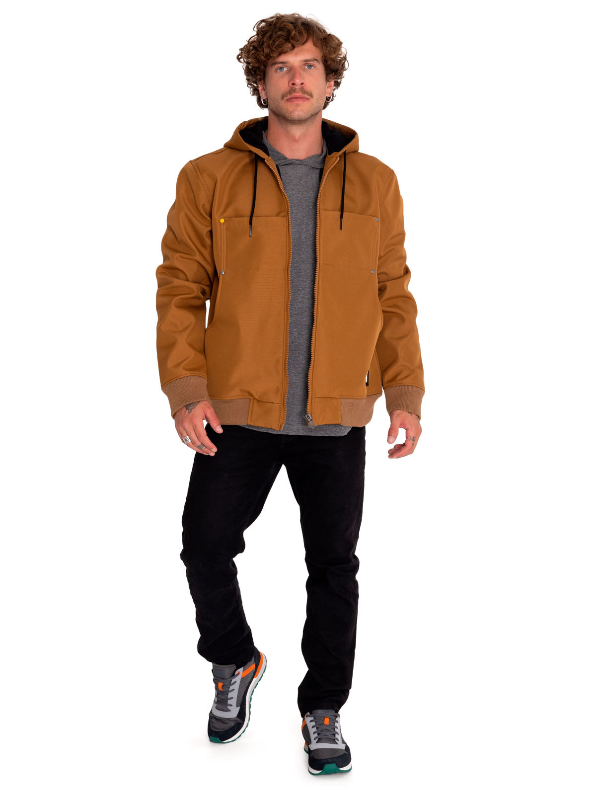 Chaqueta Casual Hombre Bonded Fleece-Lined Work Jacket Café Cat