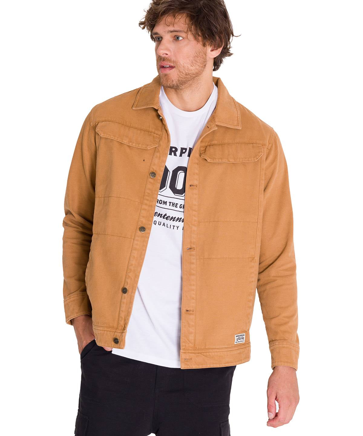 Chaqueta Manga Larga Hombre Heritage Uniform Twill Shirt Caramelo Cat